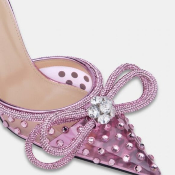 Mach & Mach Crystal Bow Mules 37 - Picture 2 of 5